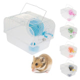 Max Portable Pet Hamster Cage Guinea Pig Gerbils Mice House with Heel Red