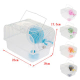 Max Portable Pet Hamster Cage Guinea Pig Gerbils Mice House with Heel Red