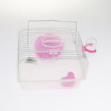 Max Portable Pet Hamster Cage Guinea Pig Gerbils Mice House with Heel Red