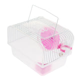 Max Portable Pet Hamster Cage Guinea Pig Gerbils Mice House with Heel Red