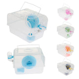 Max Portable Pet Hamster Cage Guinea Pig Gerbils Mice House with Heel Red