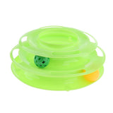Max Interactive Pet Game Bell Toy Entertainment Turntable Amusement Plate green