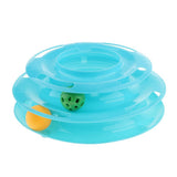 Max Interactive Pet Game Bell Toy Entertainment Turntable Amusement Plate blue