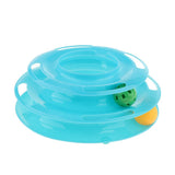 Max Interactive Pet Game Bell Toy Entertainment Turntable Amusement Plate blue