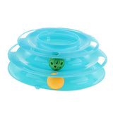 Max Interactive Pet Game Bell Toy Entertainment Turntable Amusement Plate blue