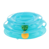 Max Interactive Pet Game Bell Toy Entertainment Turntable Amusement Plate blue