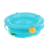 Max Interactive Pet Game Bell Toy Entertainment Turntable Amusement Plate blue