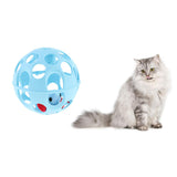 Max Funny Cat Vocal Toy Pet Play Ball With Jingle Bell Interactive Toys Blue