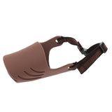 Max 1 Pc Anti-Barking Anti-Biting Silicone Muzzle Mouth Cover for Dogs Coffee XL