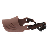 Max 1 Pc Anti-Barking Anti-Biting Silicone Muzzle Mouth Cover for Dogs Coffee XL