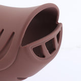 Max 1 Pc Anti-Barking Anti-Biting Silicone Muzzle Mouth Cover for Dogs Coffee XL