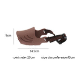 Max 1 Pc Anti-Barking Anti-Biting Silicone Muzzle Mouth Cover for Dogs Coffee XL