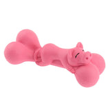 Maxbell Dog Chew Toy, Rubber Bone Chewing Toys,Durable Bite Toy Molar Toy Pink_1