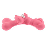 Maxbell Dog Chew Toy, Rubber Bone Chewing Toys,Durable Bite Toy Molar Toy Pink_2