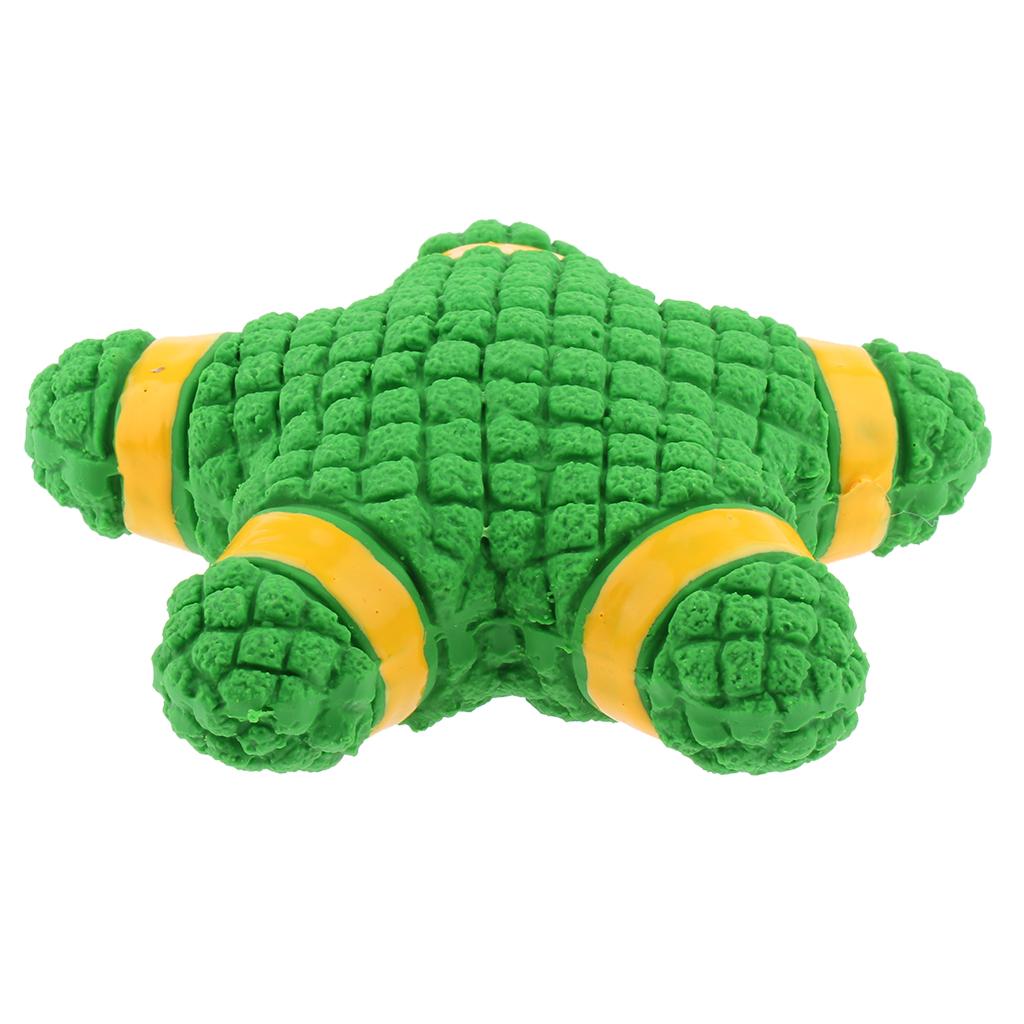 Maxbell Nontoxic Latex Dog Chew Toy Interactive Chewing Squeaky Toys Star_Green