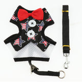 Max Cute Comfort Dog Vest Harness Leash Dog Outdoor Walking Vest   Star Black L