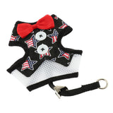 Max Cute Comfort Dog Vest Harness Leash Dog Outdoor Walking Vest   Star Black L