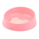 Max Pet Dog Cat Bowl Dog Tongue Cleaning Bowl Non Slip Cat Bowl Pink-Bear