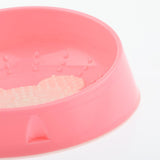 Max Pet Dog Cat Bowl Dog Tongue Cleaning Bowl Non Slip Cat Bowl Pink-Bear