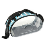 Max Foldable Clear Transparent Puppy Dog Cat Carrier Outdoor Travel Bag Blue L