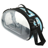 Max Foldable Clear Transparent Puppy Dog Cat Carrier Outdoor Travel Bag Blue L