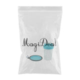 Maxbell Portable 2 in 1 Dog Mug and Food Container with Collapsible Dog Bowl  blue