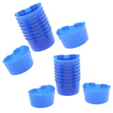 Maxbell 10 Pcs Pigeons Sand Cups Bird Food Water Container Plastic Bowl for Cage L