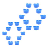 Maxbell 10 Pcs Pigeons Sand Cups Bird Food Water Container Plastic Bowl for Cage L
