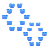 Maxbell 10 Pcs Pigeons Sand Cups Bird Food Water Container Plastic Bowl for Cage L