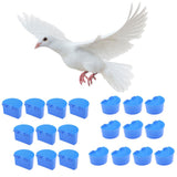 Maxbell 10 Pcs Pigeons Sand Cups Bird Food Water Container Plastic Bowl for Cage L