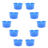 Maxbell 10 Pcs Pigeons Sand Cups Bird Food Water Container Plastic Bowl for Cage L
