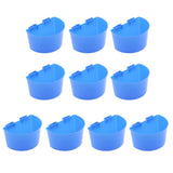 Maxbell 10 Pcs Pigeons Sand Cups Bird Food Water Container Plastic Bowl for Cage L