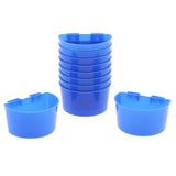 Maxbell 10 Pcs Pigeons Sand Cups Bird Food Water Container Plastic Bowl for Cage L