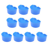 Maxbell 10 Pcs Pigeons Sand Cups Bird Food Water Container Plastic Bowl for Cage L