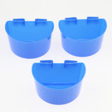 Maxbell 10 Pcs Pigeons Sand Cups Bird Food Water Container Plastic Bowl for Cage L