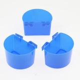 Maxbell 10 Pcs Pigeons Sand Cups Bird Food Water Container Plastic Bowl for Cage S