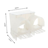 Maxbell Pigeon Supplies - Double Automatic Trough Parrot Cups Feeder Drinker Sink
