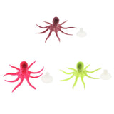 Maxbell Lifelike Artificial Octopus Glowing Aquarium Decoration Ornament Red