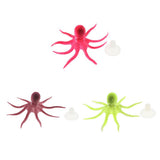 Maxbell Lifelike Artificial Octopus Glowing Aquarium Decoration Ornament Red