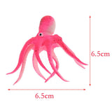 Maxbell Lifelike Artificial Octopus Glowing Aquarium Decoration Ornament Red