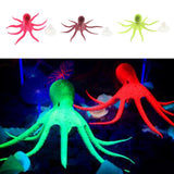 Maxbell Lifelike Artificial Octopus Glowing Aquarium Decoration Ornament Red