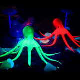 Maxbell Lifelike Artificial Octopus Glowing Aquarium Decoration Ornament Red