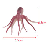 Maxbell Lifelike Artificial Octopus Glowing Aquarium Decoration Ornament Brown