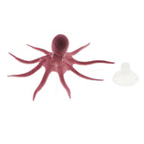 Maxbell Lifelike Artificial Octopus Glowing Aquarium Decoration Ornament Brown