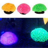 Maxbell 1 Pc Glowing Luminous Aquarium Fish Tank Decoration Artificial Plant Pink