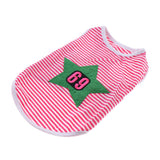 Maxbell Star Pattern Pet Puppy Dog Cat Pet Clothes Dress Vest T Shirt Rose Red-S
