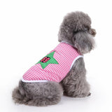 Maxbell Star Pattern Pet Puppy Dog Cat Pet Clothes Dress Vest T Shirt Rose Red-L