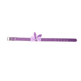 Maxbell Pet Necktie Dog and Cat Neck Strap Collar with Bowtie Purple-M