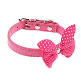 Maxbell Pet Necktie Dog and Cat Neck Strap Collar with Bowtie Rose Red-S