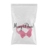 Maxbell Pet Necktie Dog and Cat Neck Strap Collar with Bowtie Rose Red-S